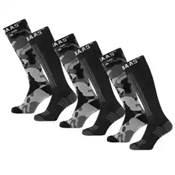 Decathlon Poederbaas Skisokken 6-pack Camo Black aanbieding