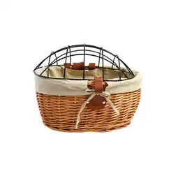 Decathlon Rieten voorfietsmand voor hond of kat aanbieding