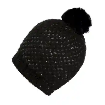Decathlon Dames Lorelai IV Bobble Wintermuts (Zwart) aanbieding