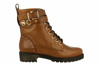 Berca Shoes Scapa Bottine Dames Volledig Leder - Cognac aanbieding