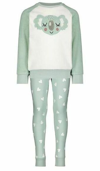 HEMA HEMA Kinderpyjama Fleece Koala Lichtblauw (lichtblauw) aanbieding