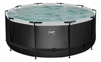 Dreamland EXIT zwembad met patroonfilter Ø 3,6 x H 1,22 m Black Leather aanbieding