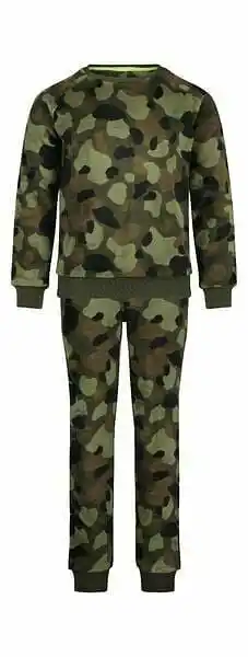 HEMA HEMA Kinderpyjama Fleece Camo Groen (groen) aanbieding