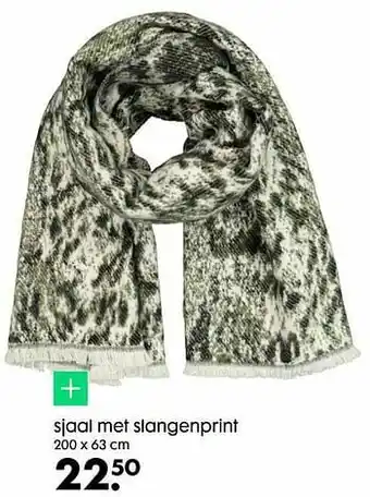 Sjaal met slangenprint