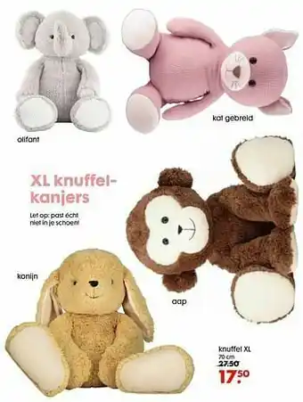 HEMA Knuffel xl aanbieding
