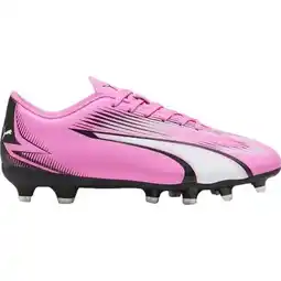 Decathlon ULTRA PLAY FG/AG voetbalschoenen voor jongeren PUMA Poison Pink White Black aanbieding