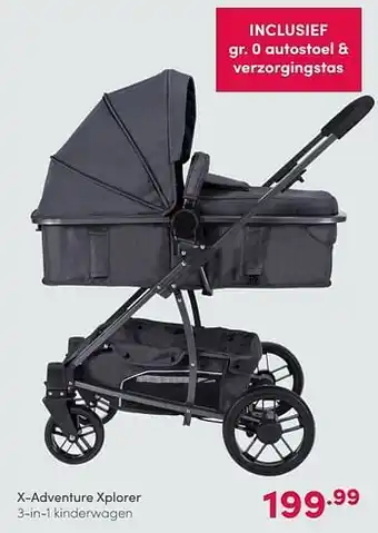 Baby & Tiener X-adventure xplorer 3-in-1 kinderwagen aanbieding