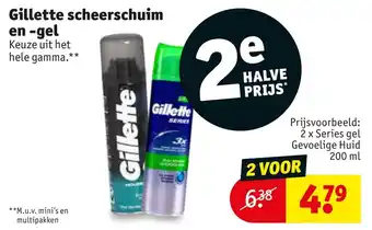 Gilette scheerschuim en -gel