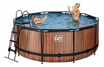 Dreamland EXIT zwembad met zandfilter Ø 3,6 x H 1,22 m Wood aanbieding