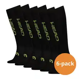 Decathlon HEAD Skisokken Unisex Logo Kneehigh 6-pack Black Combo aanbieding