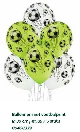 Ballonnen met voetbalprint 30cm