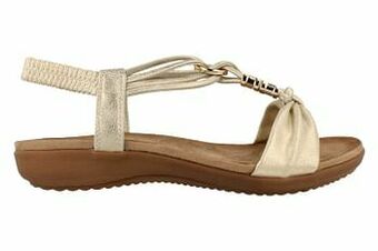 Berca Shoes Mode-Mania Sandaal Plat Dames - Goud aanbieding