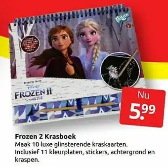 Boekenvoordeel Frozen 2 krasboek aanbieding