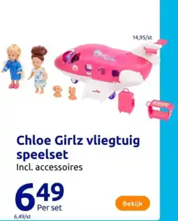 Action Chloe Girlz vliegtuig speelset aanbieding