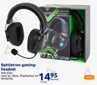 Action Battletron gamingheadset aanbieding