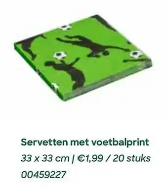 Servetten met voetbalprint 33x33cm