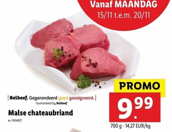 Lidl Malse chateaubriand 700g aanbieding
