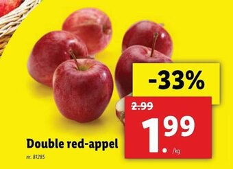 Lidl Double red-appel 1kg aanbieding