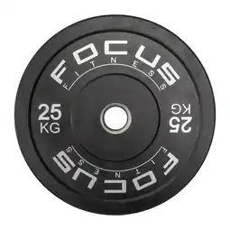 Decathlon Olympische halterschijf 50 mm Bumper plate - 20 kg - Zwart aanbieding