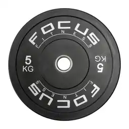 Decathlon Olympische halterschijf 50 mm Bumper plate - 20 kg - Zwart aanbieding