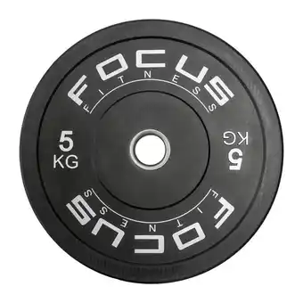 Decathlon Olympische halterschijf 50 mm Bumper plate - 20 kg - Zwart aanbieding