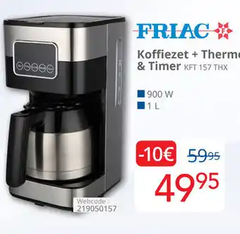 Eldi Friac koffiezet + thermos & timer KFT 157 THX aanbieding