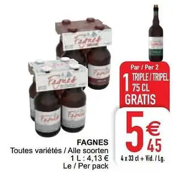 Cora Fagnes toutes variétés - alle soorten 75cl aanbieding