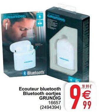 Ecouteur bluetooth bluetooth oortjes grundig 16657