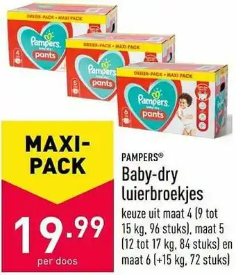 ALDI Baby-dry luierbroekjes aanbieding
