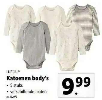 Lidl Katoenen body‘s aanbieding