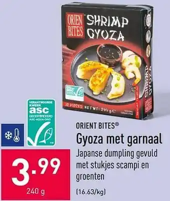 ALDI Gyoza met garnaal aanbieding