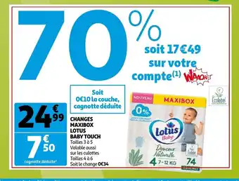 Auchan Changes Maxibox Lotus Baby Touch aanbieding