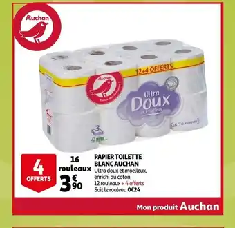 Auchan Papier Toilette Coussine Kleenex 6 Offerts aanbieding