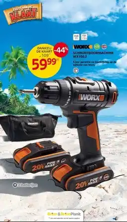 Brico WORX SCHROEFBOORMACHINE WX100.2 aanbieding