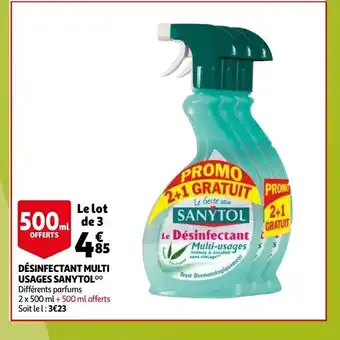 Auchan Desinfectant Multi Usages Sanytol 500 ml Offerts aanbieding