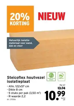 GAMMA Steicoflex houtvezel isolatieplaat aanbieding