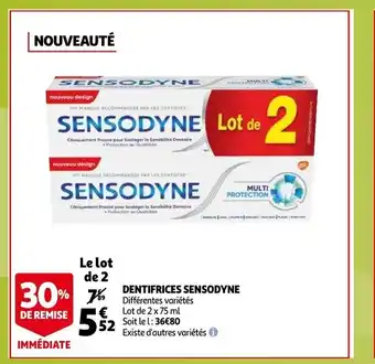 Auchan Dentifrices Sensodyne aanbieding