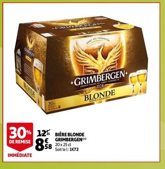 Auchan Biere Blonde Grimbergen 20 x 25 cl aanbieding