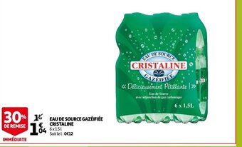 Auchan Eau De Source Gazeifiee Cristaline aanbieding