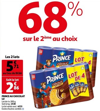 Auchan Prince Au Chocolat Lu aanbieding