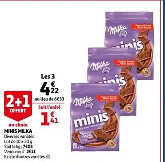 Auchan Minis Milka aanbieding