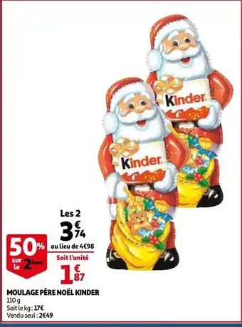 Auchan Moulage Pere Noel Kinder 110f aanbieding