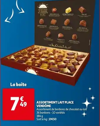 Auchan Assortiment Lait Place Vendome 384g aanbieding