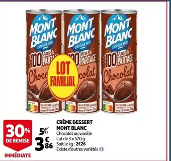 Auchan Creme Dessert Mont Blanc aanbieding