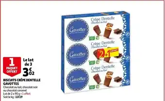 Auchan Biscuits Crepe Dentelle Gavottes aanbieding