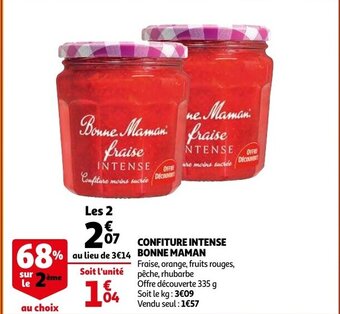 Auchan Confiture Intense Bonne Maman aanbieding