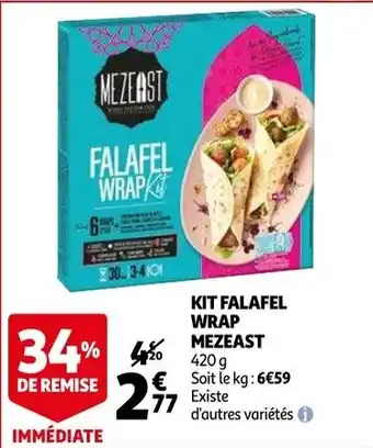 Auchan Kit Falafel Wrap Miezeast 420g aanbieding