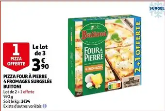 Pizza Four A Pierre 4 Fromages Surgelee Buitoni 990g