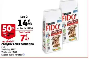 Auchan Croq Mix Adult Boeuf Fido aanbieding