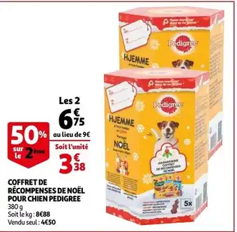 Coffret De Recompenses De Noel Pour Chien Pedigree 380g